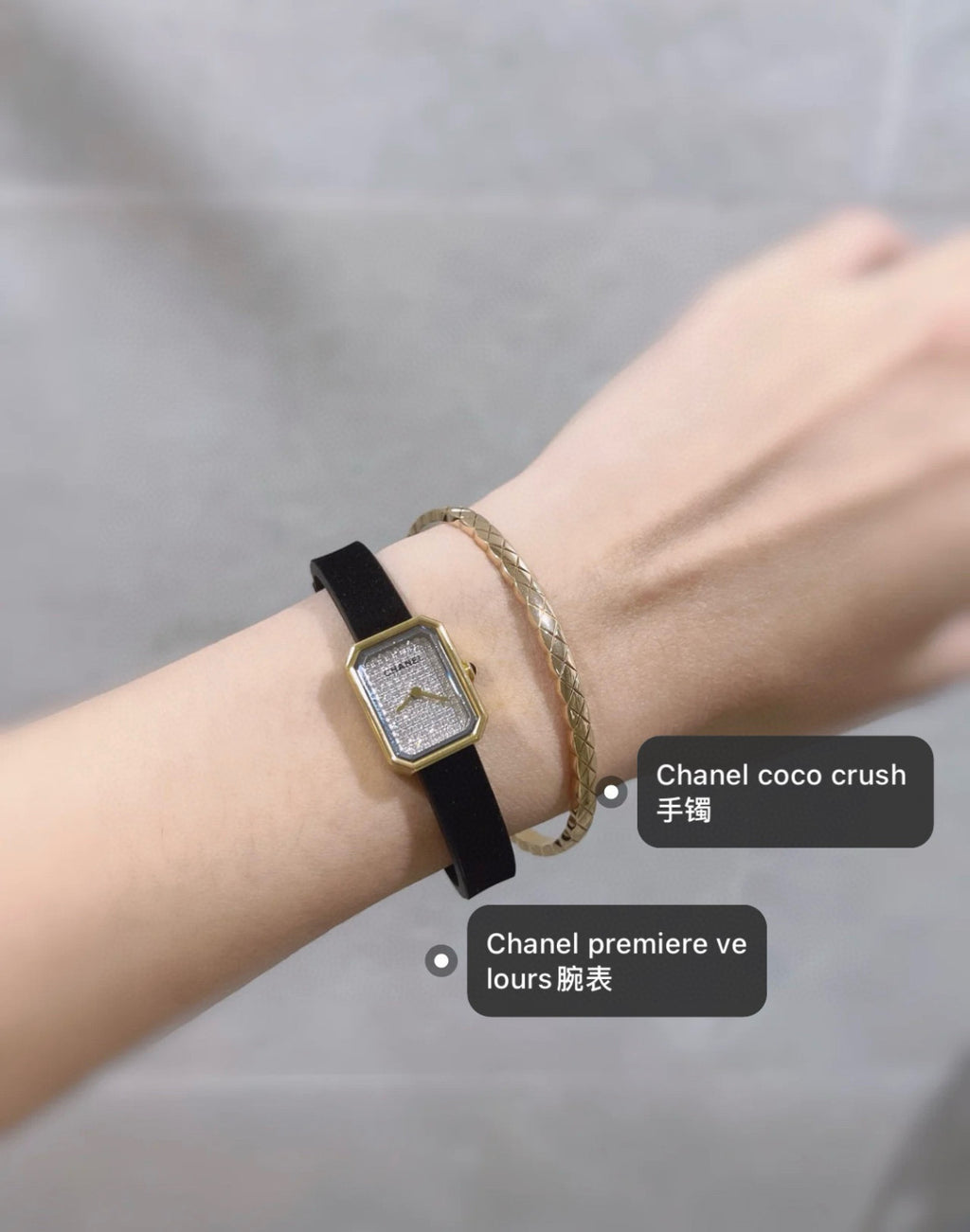 Chanel Premi¨¨re Ribbon Watch Diamond-set Dial Temperament Fashionable And Elegant Watch Black Dial 18k Gold Square Watch Accessories #71955