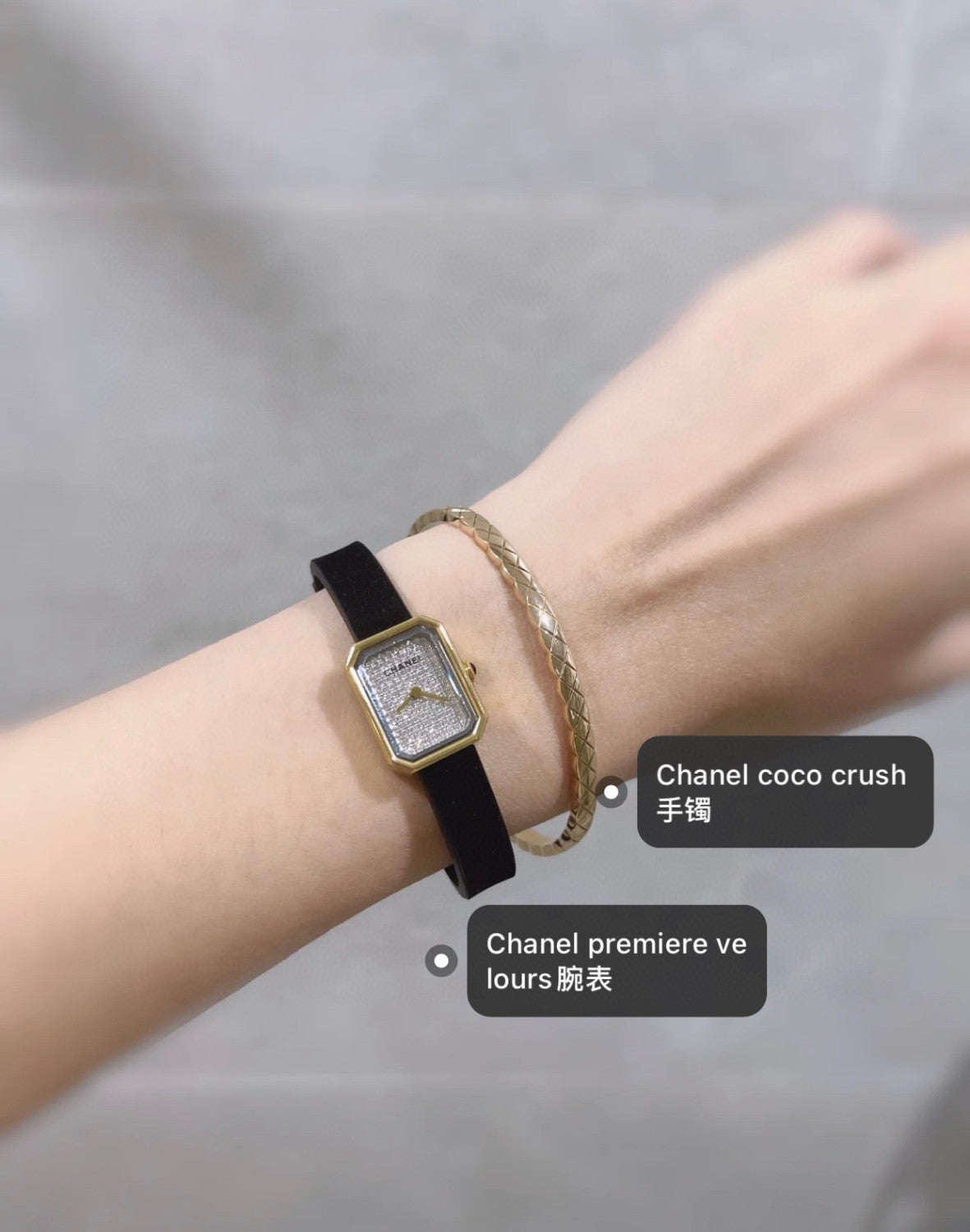 Chanel Premi¨¨re Ribbon Watch Diamond-set Dial Temperament Fashionable And Elegant Watch Black Dial 18k Gold Square Watch Accessories #71955