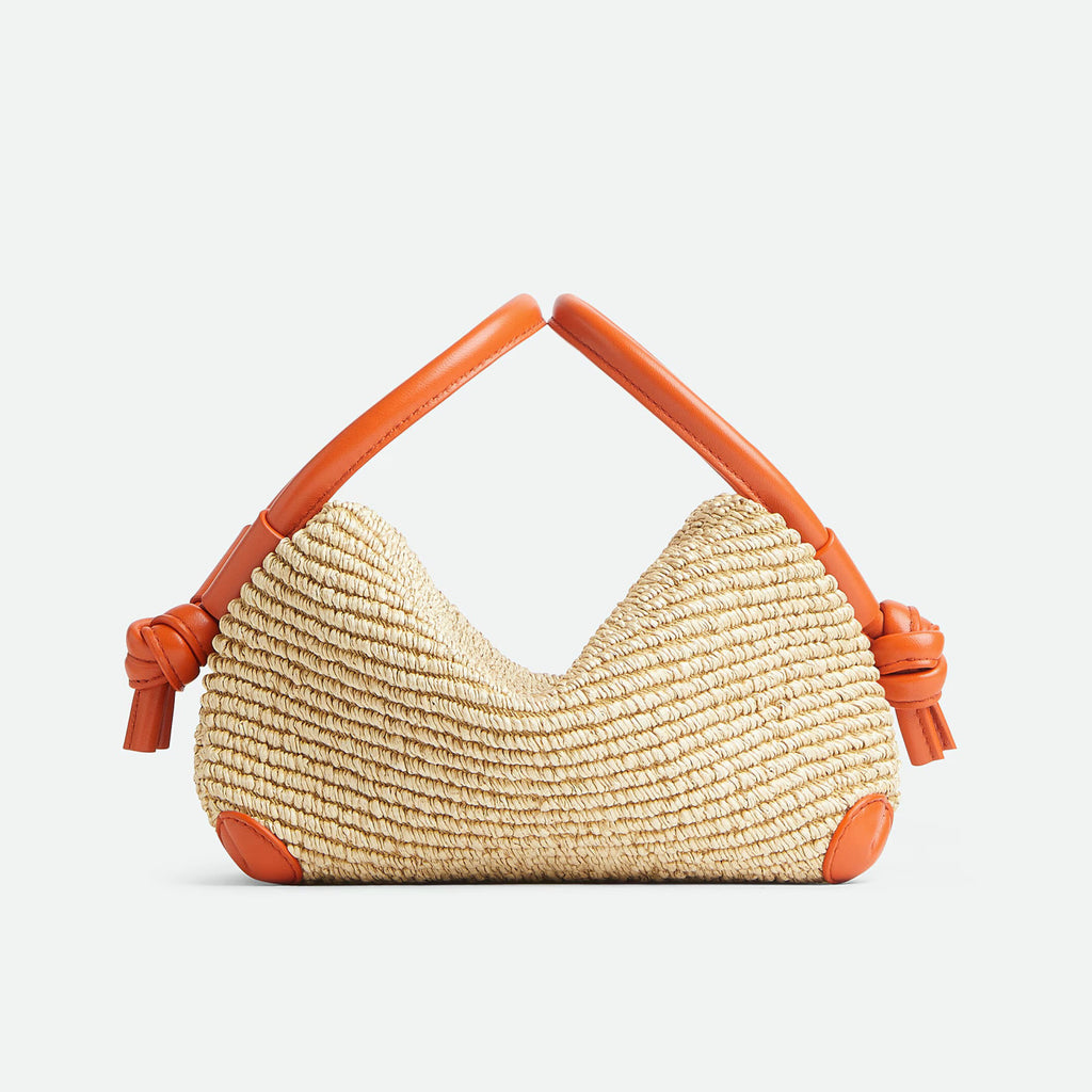 Bottega Veneta Loop Top Handle Women's Detachable Shoulder Strap Ring Handle Raffia And Leather Shoulder Bag Handbag Bags #77634