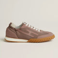 Hermes Women's Four Seasons Low Round Toe Lace Up Casual Shoes Solid Color Leather Jet Sneakers #81318