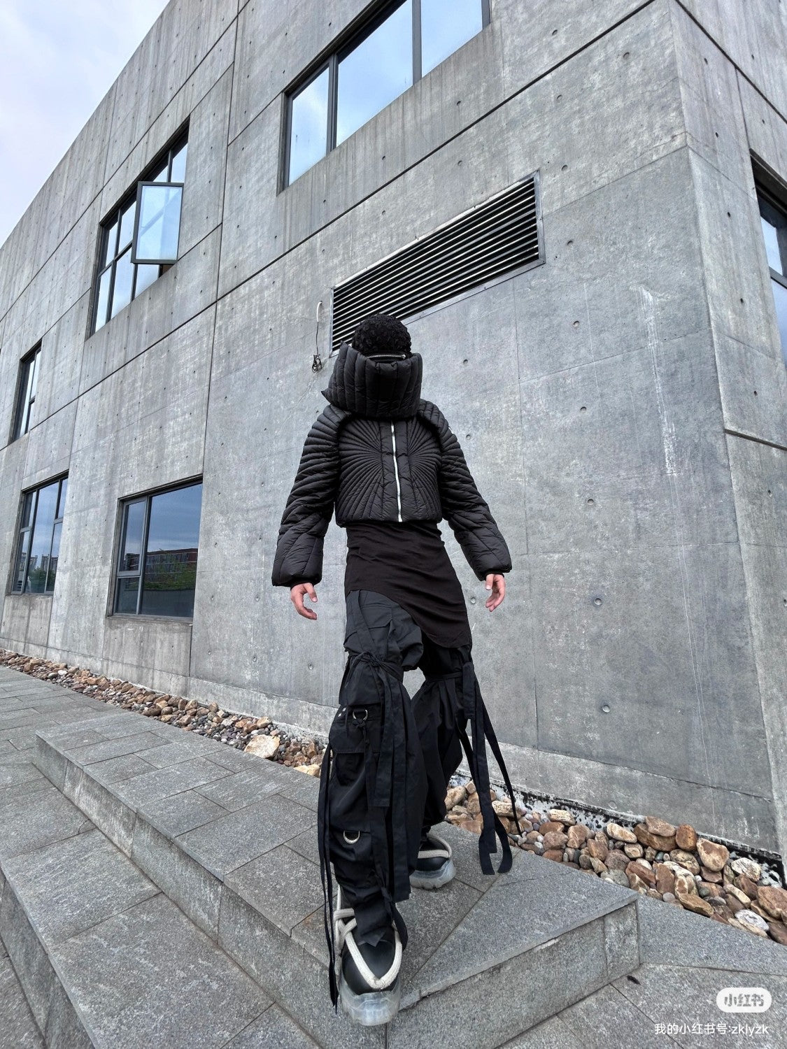 Moncler x Rick Owens Men Women Winter Solid Color Detachable Neck Collar Short Long Sleeve Puffer Down Jacket Black Fit Coat #8825