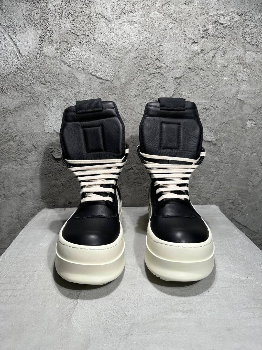 Rick Owens Men's And Women's Fall/winter Fashion Casual Round Toe Lace Up High Top Thick Sole Side Zip Sneakers Shoes #79252