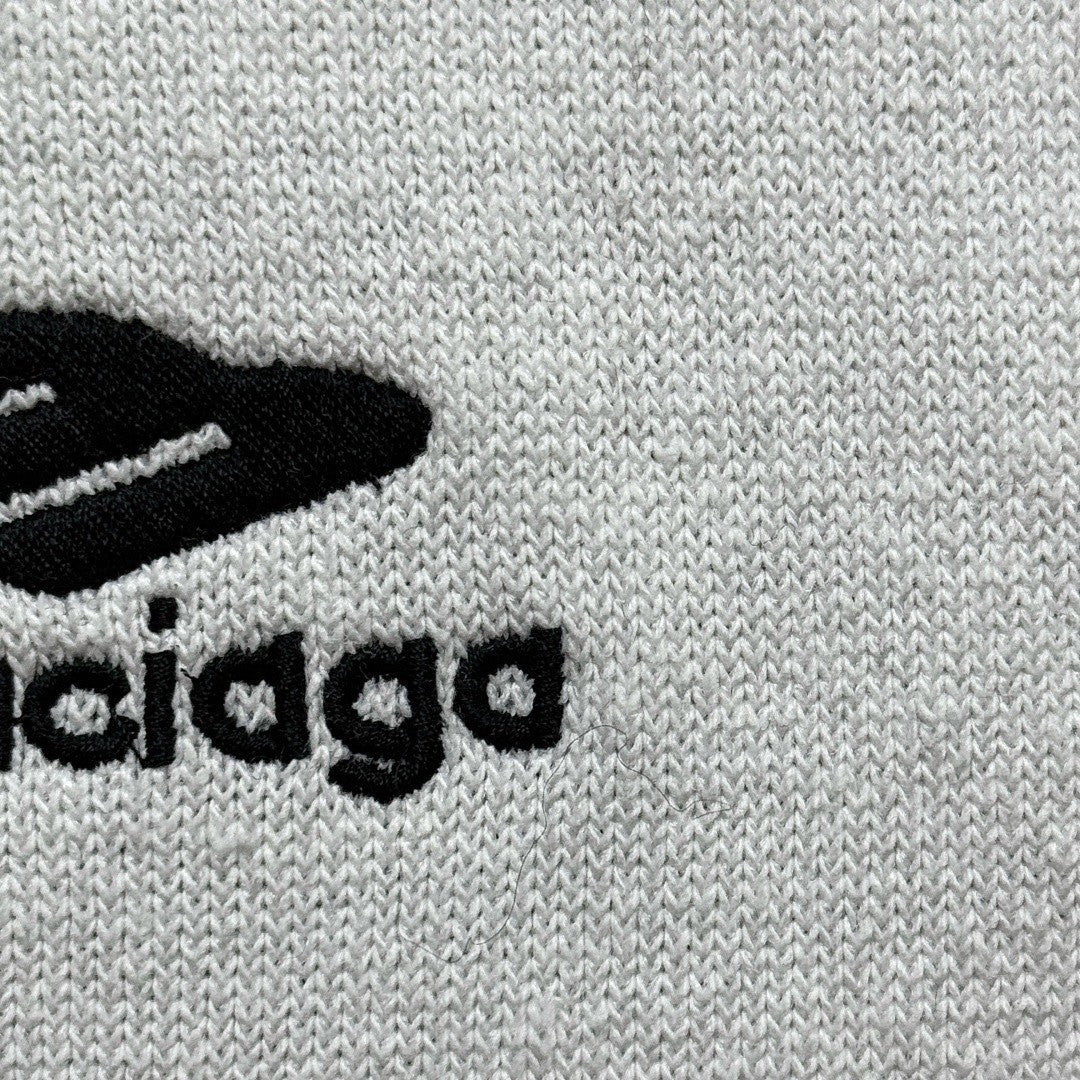 Balenciaga Men's 3B Sports Icon Ski Crewneck in White Black #334344