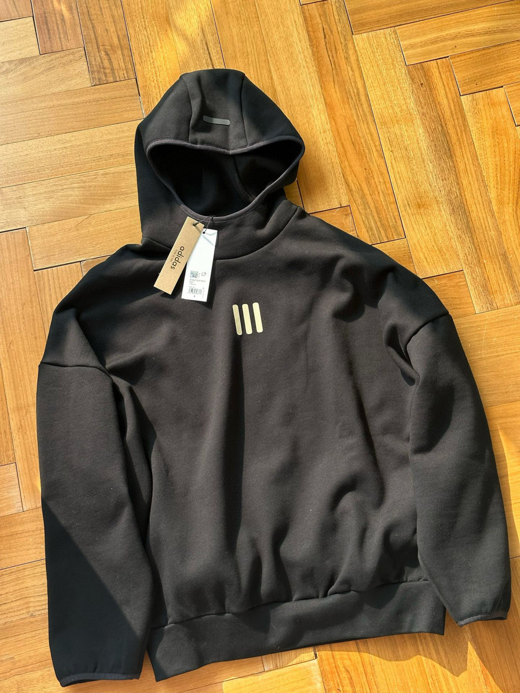 Fear of God x Adidas Men's and Women's Spring and Autumn Black Casual Sports Hooded Sweatshirt Pullover Pants Suit Set #97924