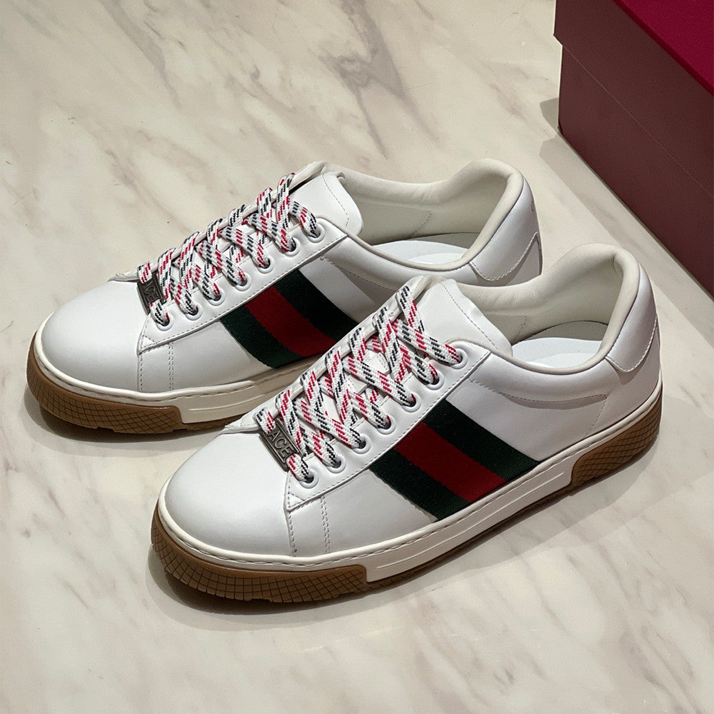 GUCCI Men's Gucci Ace sneaker with Web suede #337178