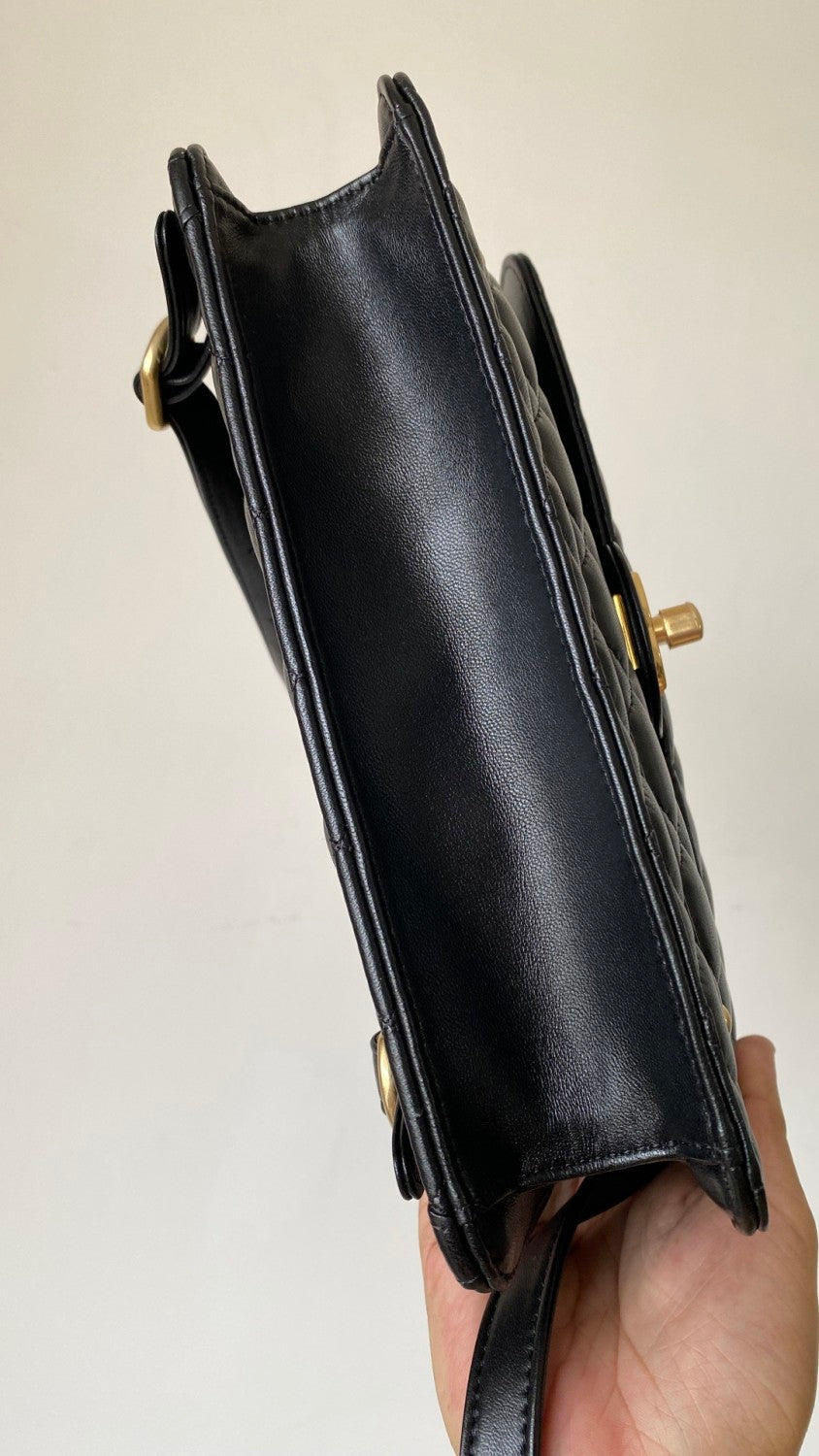 Chanel Chain WalletIn Polished Lambskin And Gold Tone Metal Retro College Style Backpack #332641