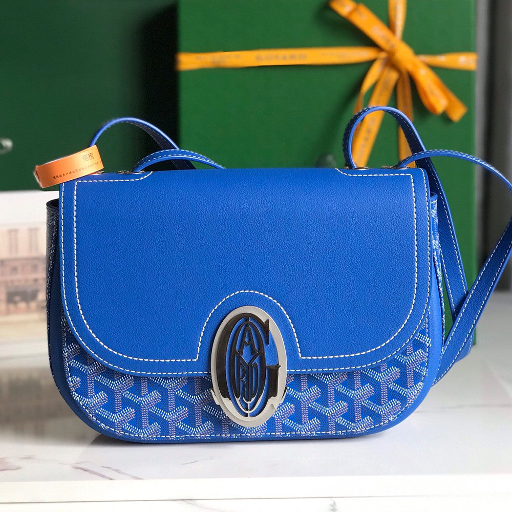 Goyard 233 Classic Edition Fashionable Modern Canvas And Calfskin Crossbody Bag With Metal Logo Buckle Bag Bags #196800