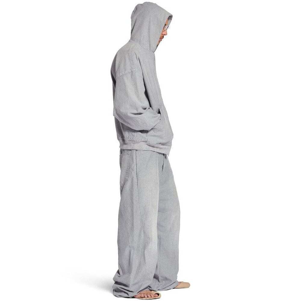 Balenciaga Top-quality Version Men's Trompe L Œil Hoodie Pants in Heather Grey#335727