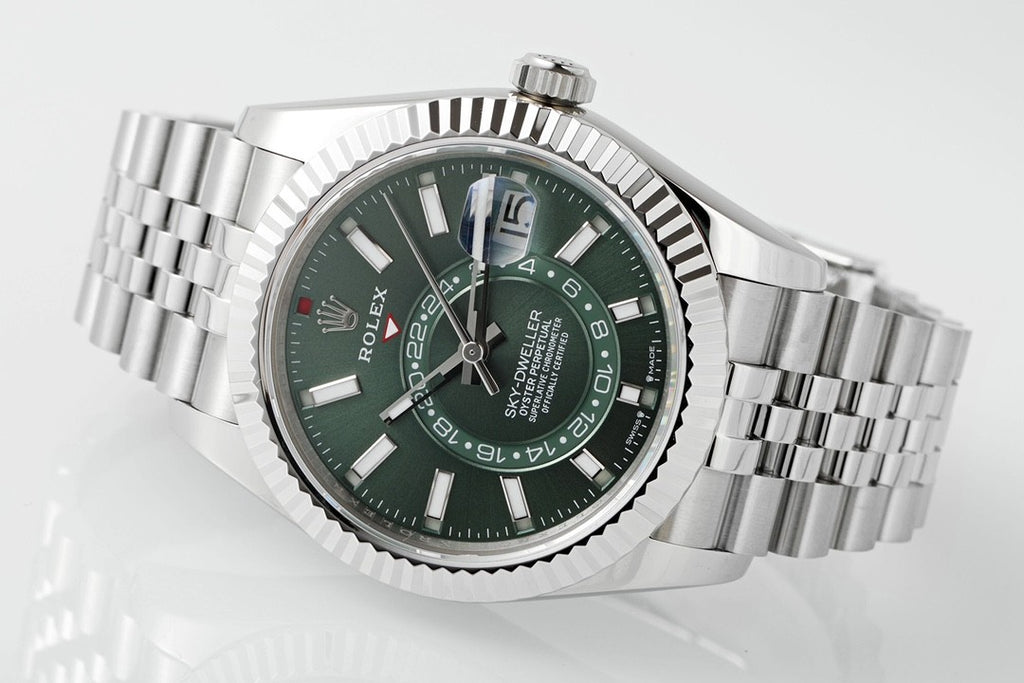 Rolex Men's Automatic Mechanical Movement Waterproof Solid Color Dial Stainless Steel Case Watch #72393