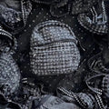 Reckless Scholars  26ss Hand-distressed Perforated Backpack Versatile Street Style Large Capacity Men's Distressed Studded Denim Backpack Bag Bags Male #196831