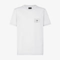 Fendi Men's Summer Solid Colour Logo Embroidered Jacquard Applique Plain Cotton Round Neck Short Sleeve T-Shirt #99372