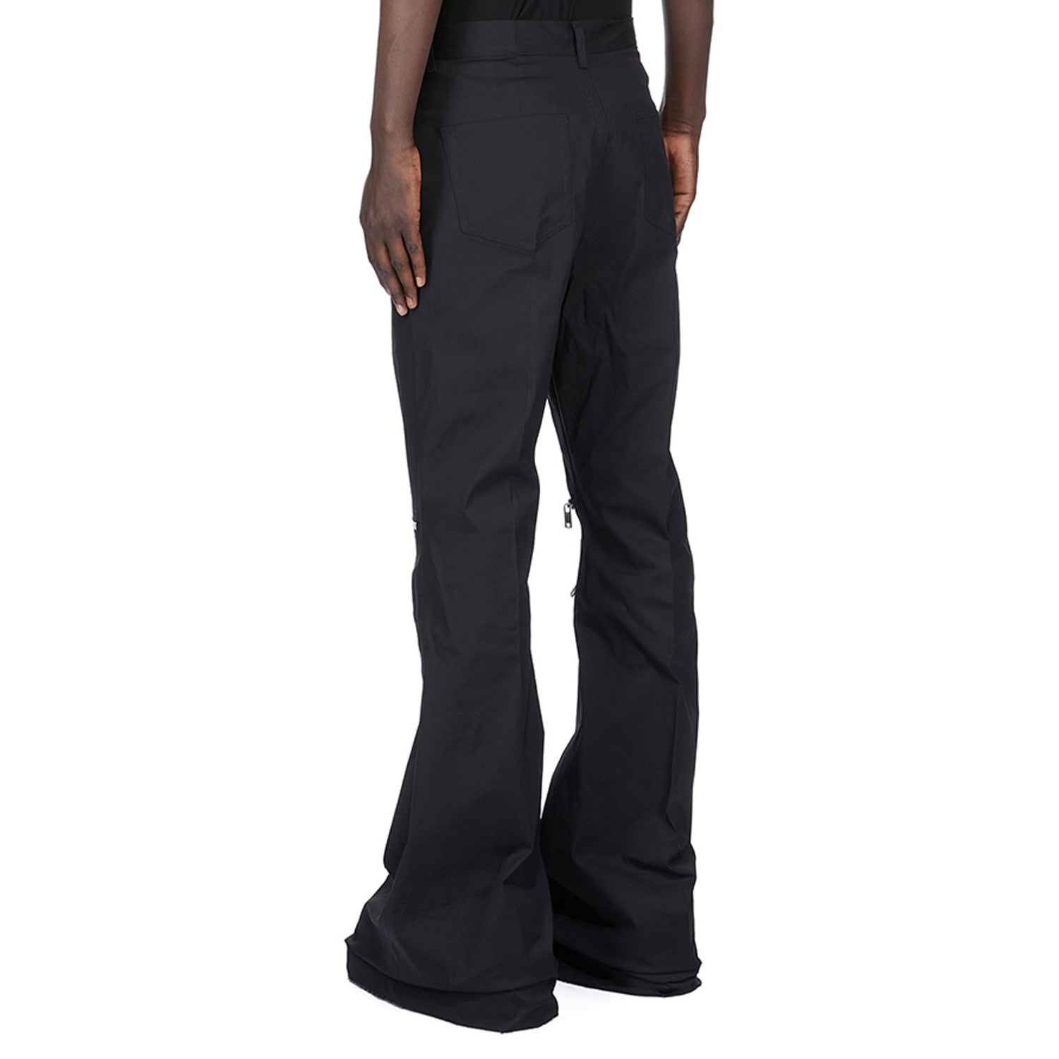 Rick Owens Men's Dark Style Trend Zipper God Pants Skinny Leg Long Flared Trousers Trendy High Street Men's Clothing Ngvp #1994
