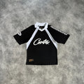Corteiz Panel Football Jersey Black/White