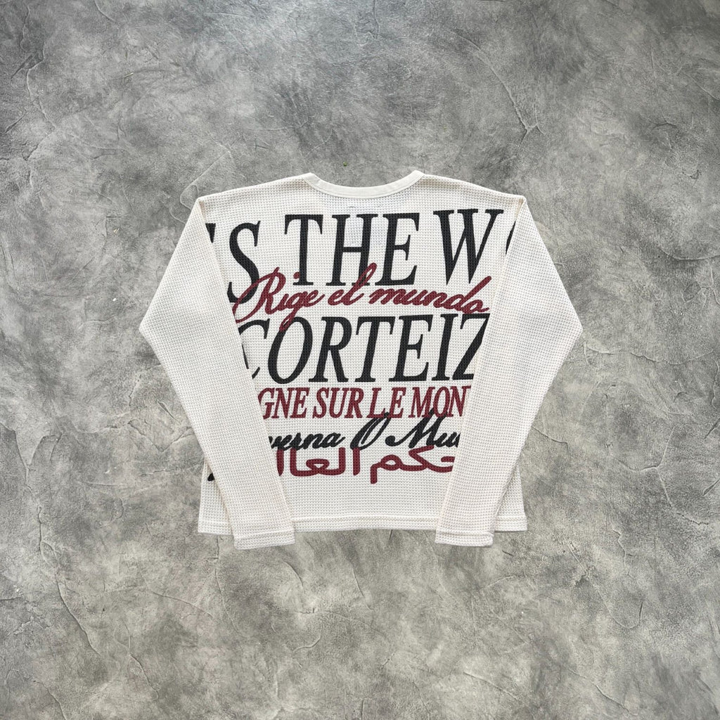 Corteiz Rules The World Long Sleeves T-Shirt Off White