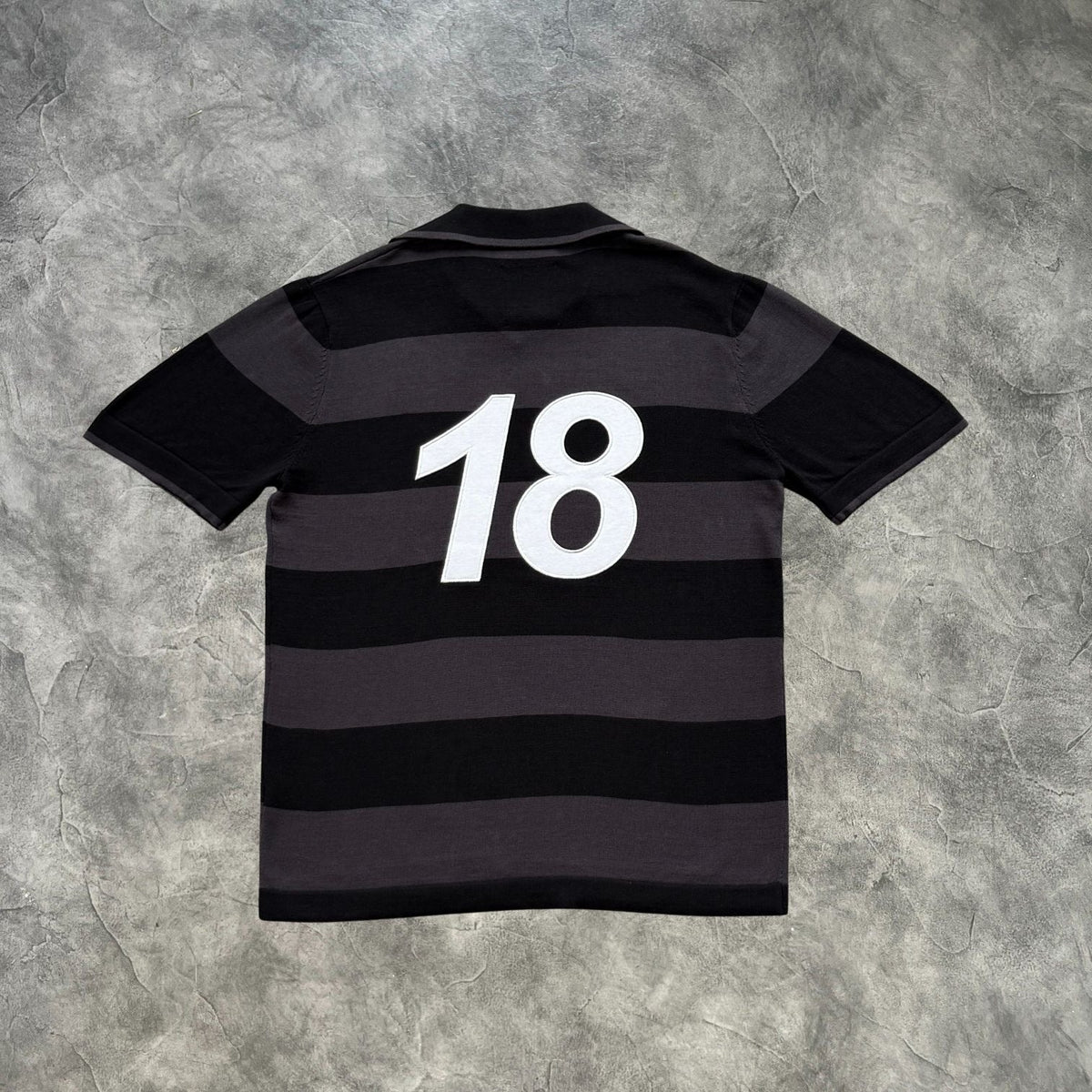 Corteiz Striped Knit Jersey Black