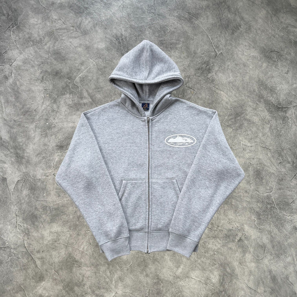 Corteiz Alcatraz Crtz Zip-Up Tracksuit Grey