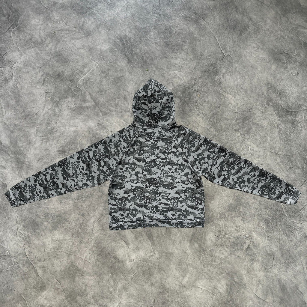 Mertra Glitch Zip-Up Hoodie Camouflage