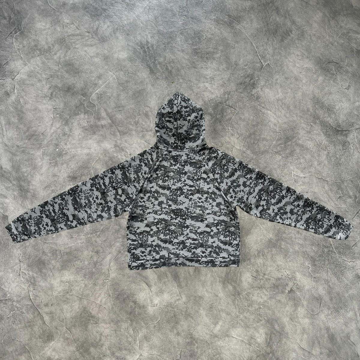 Mertra Glitch Zip-Up Hoodie Camouflage