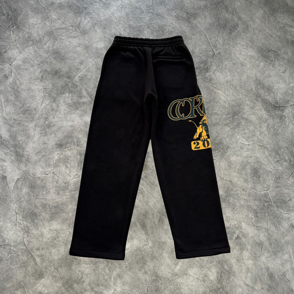 Corteiz Lion Varsity Zip-Up Tracksuit Black