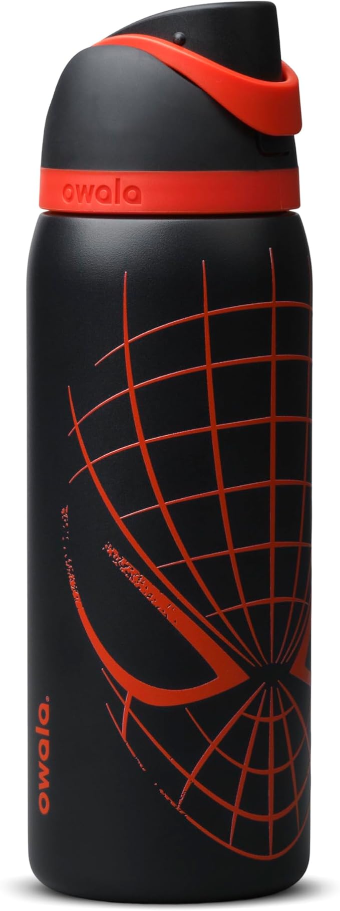 Owala Spider-Man FreeSip Insulated Stainless Steel Water Bottle with Straw. suitable for sports. travel. and school. BPA-free sports water bottle. 32 oz (approx. 907.2 ml). night watch