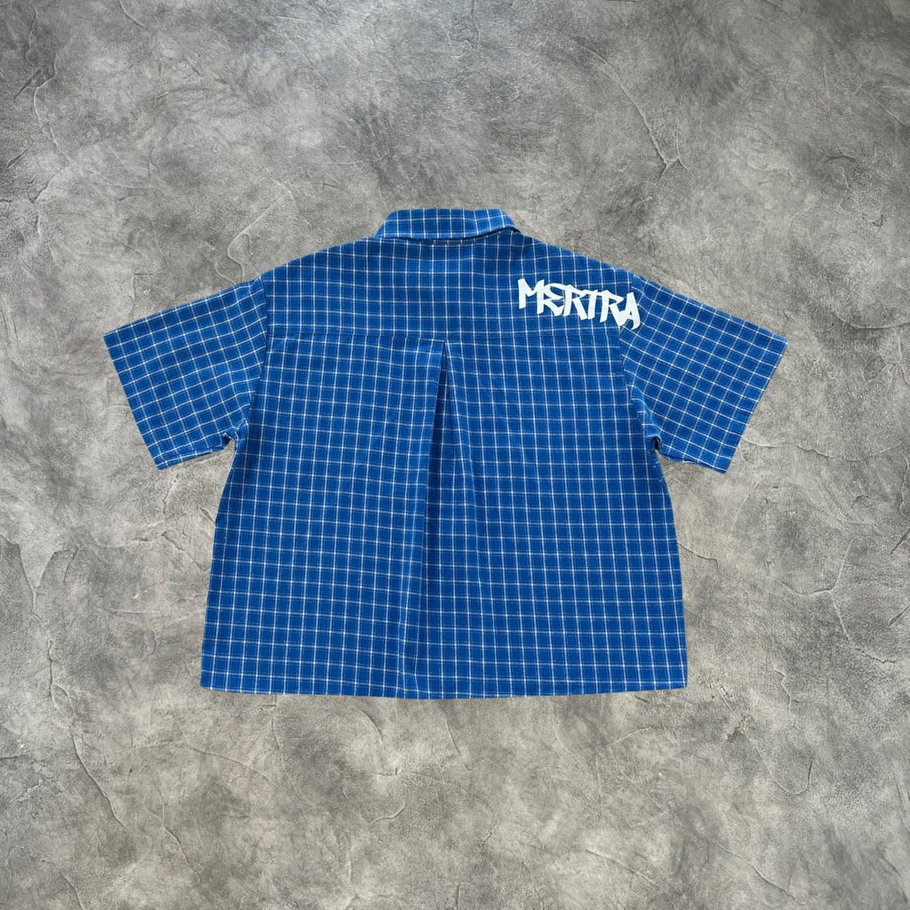 Mertra Plaid Short Sleeves Shirt Blue