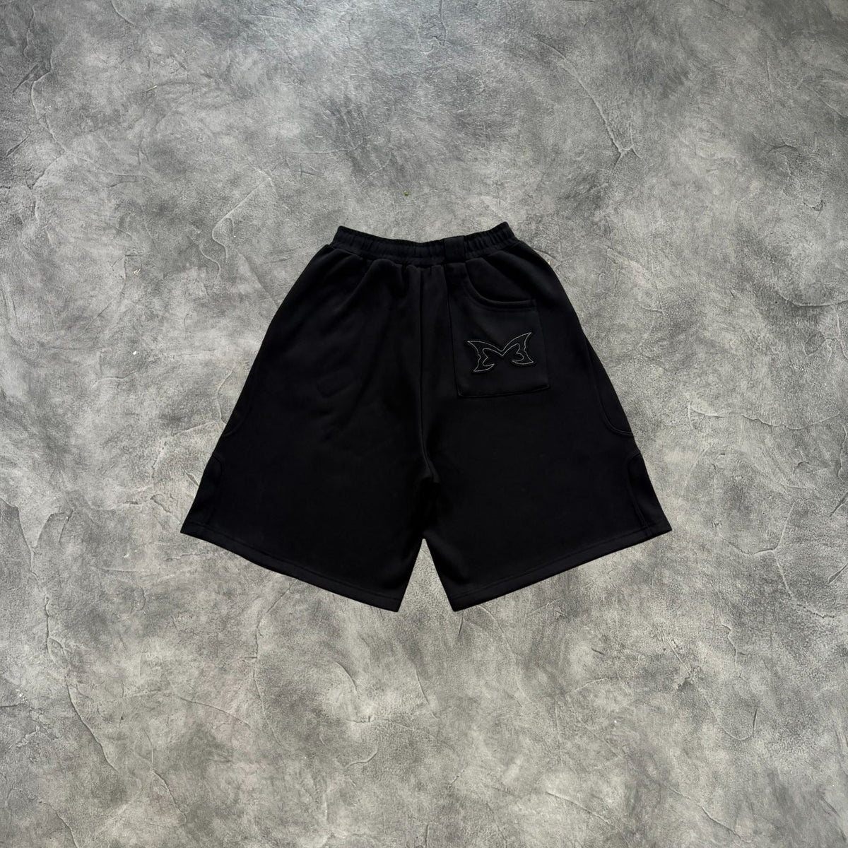 Mertra Split Panel Shorts Black