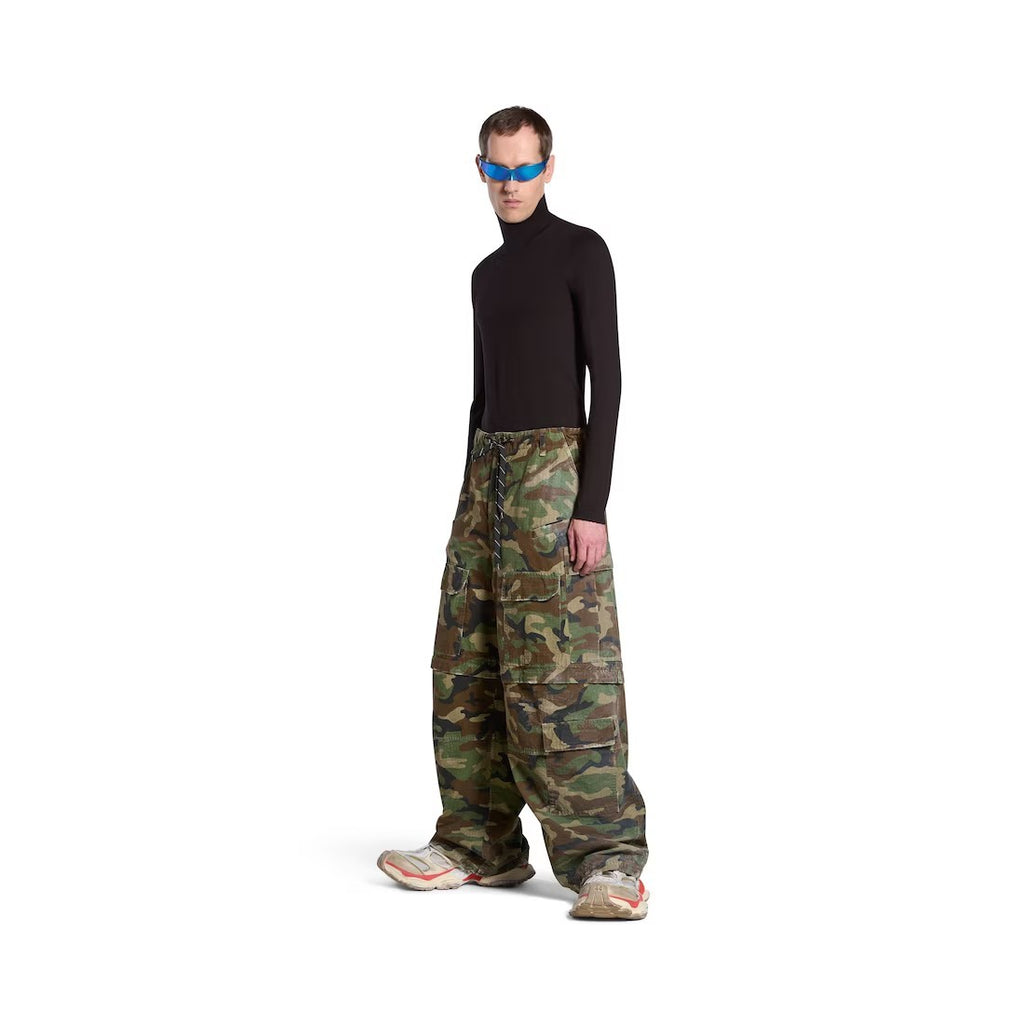 Balenciaga Men's Spring And Autumn Retro Old Camouflage Work Pants Detachable Baggy Jeans High Street Fashion Straight Casual Pants Ngvp #1183