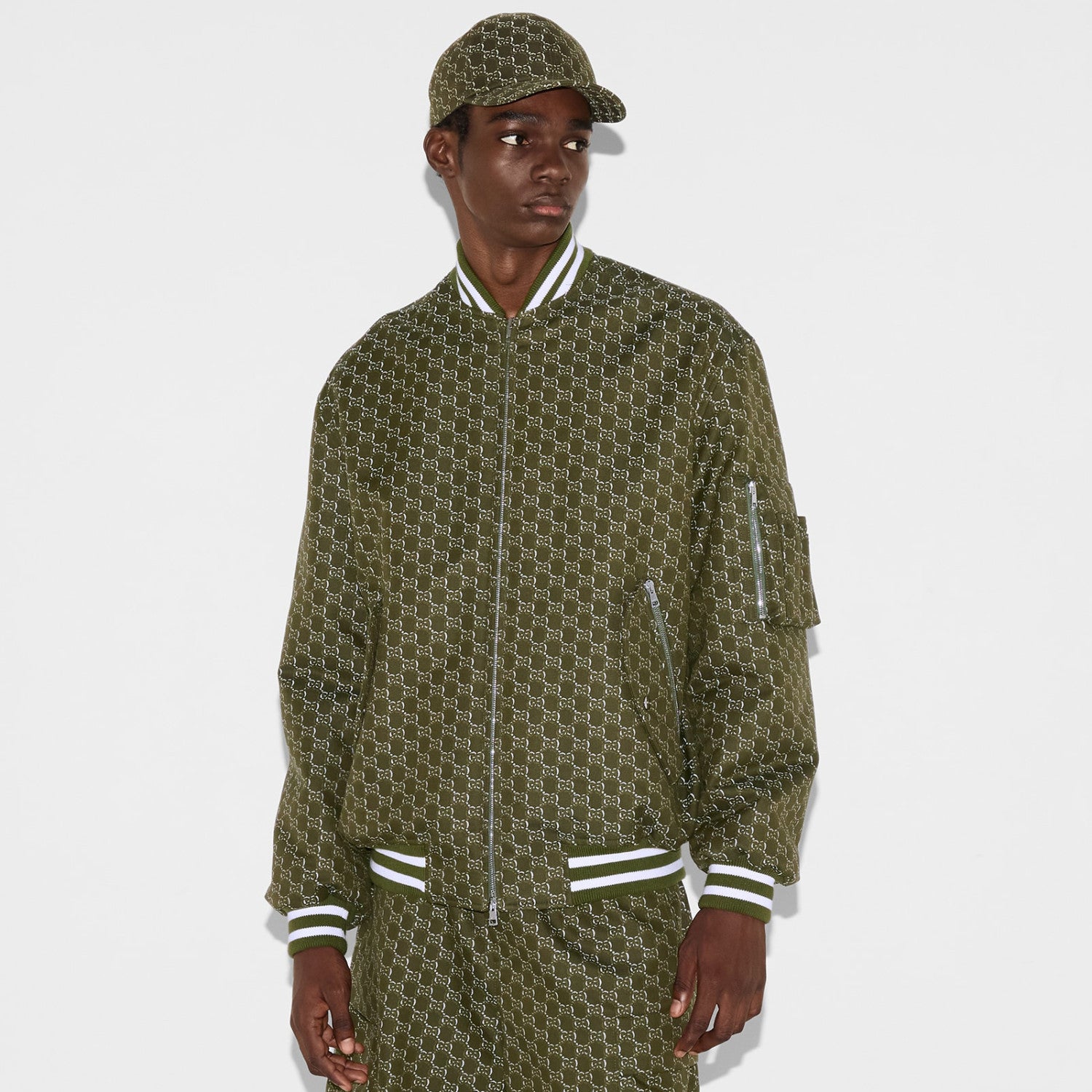 Gucci Men's Spring Autumn Solid Colour Letter Printed Zipper Long Sleeve Jacket #76777