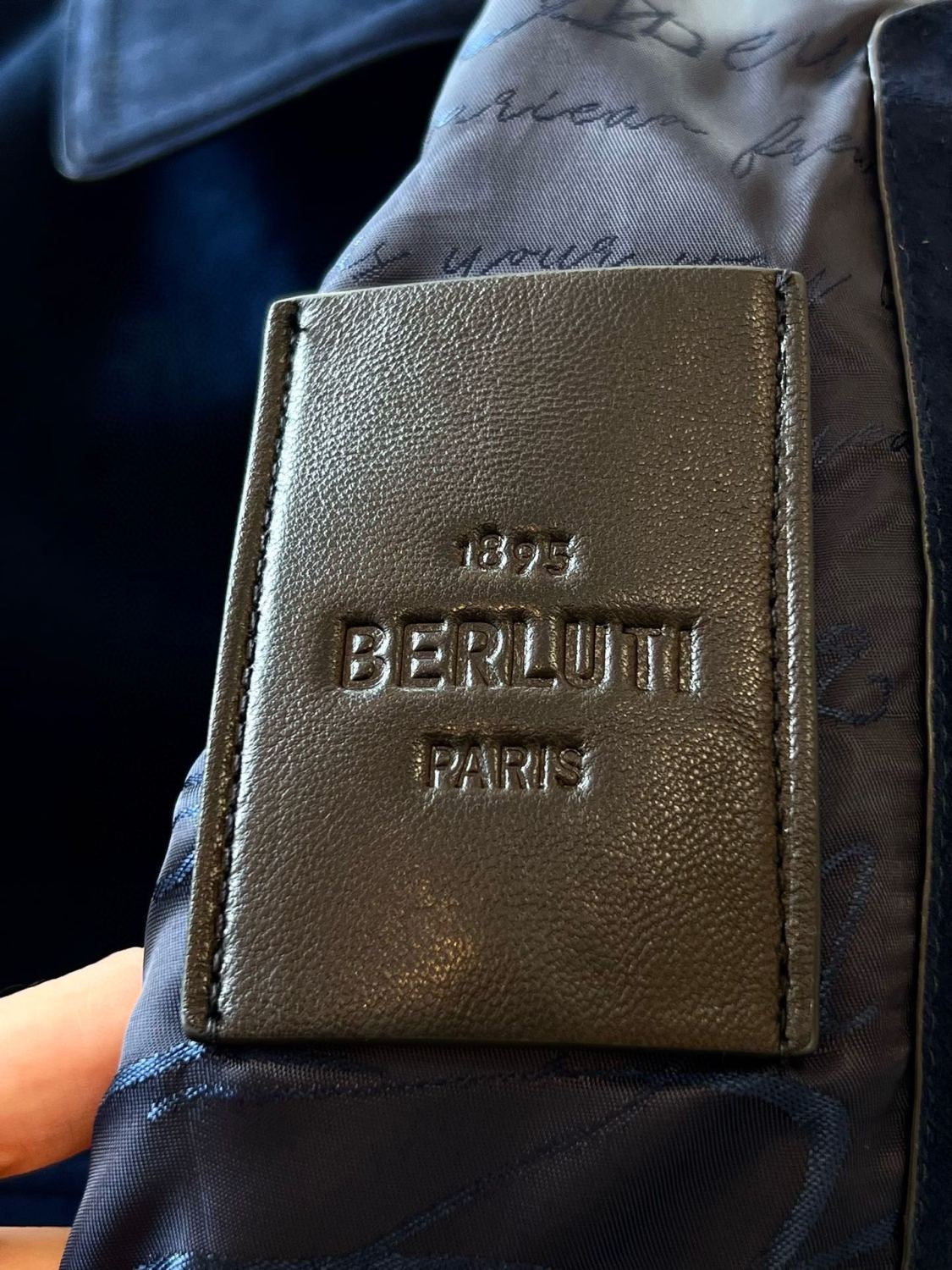 Berluti Men's Spring. Autumn And Winter Two-Way Zipper Solid Color Lapel Fit Long Sleeve Sheepskin Suede Aviator Jacket Ngvp #9449