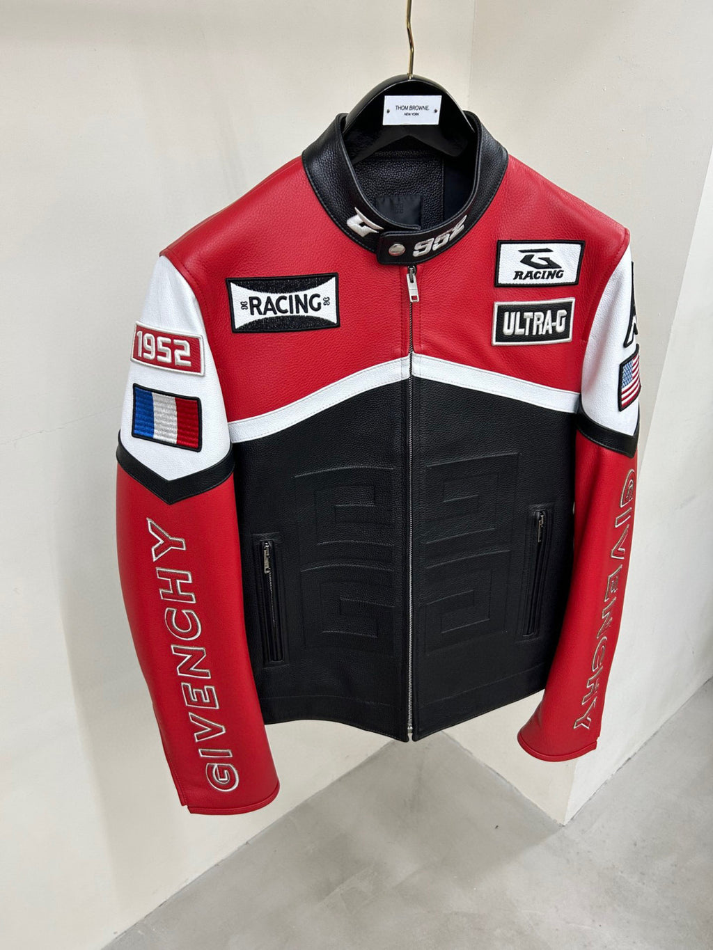 Givenchy Biker Leather Jacket Zip Up Coat #96276