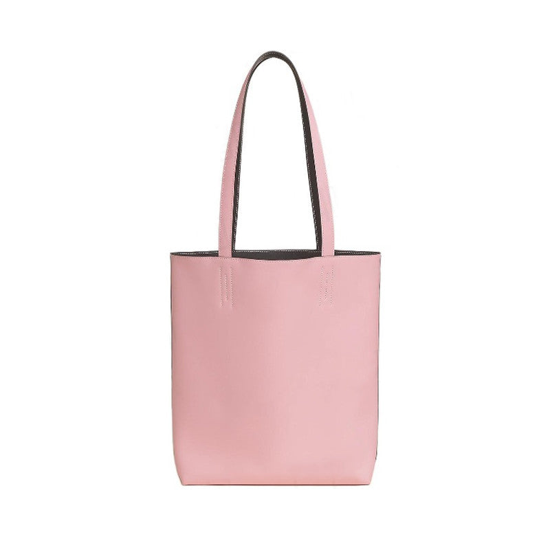 Hermes Women's Double Sensneo Calfskin Shoulder Bag Fashionable Color-Blocked Open Bag Double-Sided Tote Bag With Makeup Bag Bags Ngvp H086707CAAL #2277