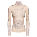 Balenciaga Men's and Women's Spring/Summer Printed Graffiti High Street Long sleeved T-shirt Trendy Tight Bottom Top Ngvp #8326