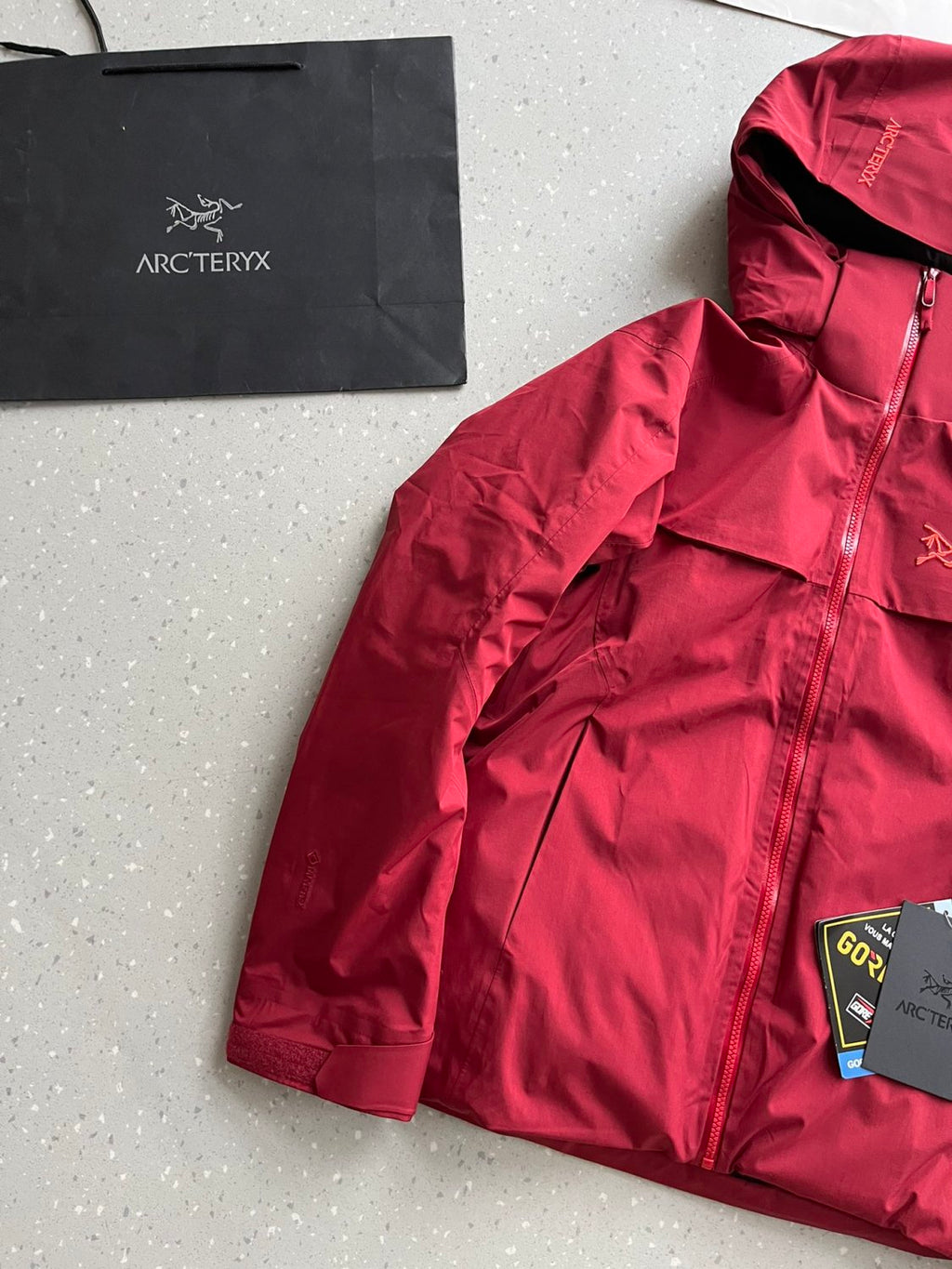 Arcteryx Autumn And Winter Solid Color Zipper Waterproof Windproof Long-Sleeved Hooded Jacket #74667