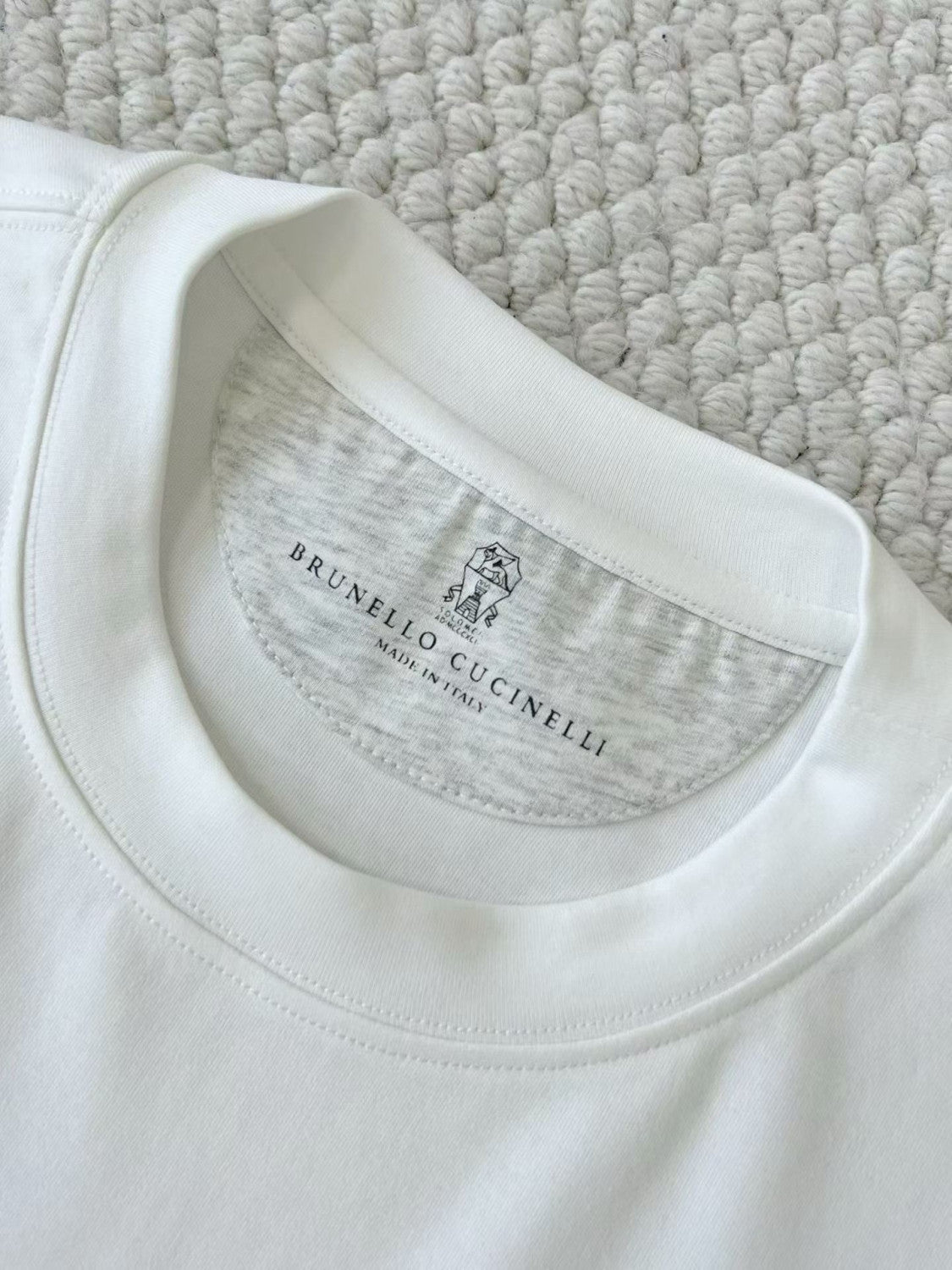 Brunello Cucinelli Cotton Jersey Slim Fit Crew Neck T-shirt With Logo #376925