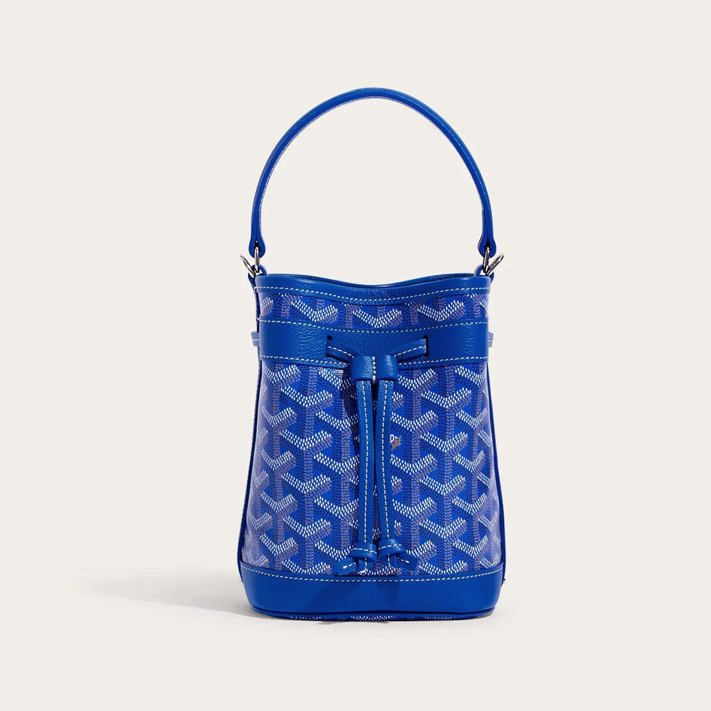 GOYARD Women's Petit Flot Mini Bucket Bag Logo Printed Drawstring Closure Shoulder Handbag Bag Bags PEFLOTMINTY10CL10P #81295