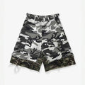 GRAILZ Project G/R Men's Summer Double Layer Camouflage Destruction Splicing Shorts Loose Do-Over Five Pants Ngvp #1919