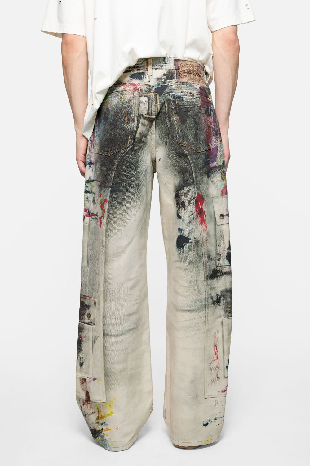 Acne Studios Men's Women's Four Seasons Old Graffiti Straight Leg Loose Fit Casual Denim Pants Ngvp #1693