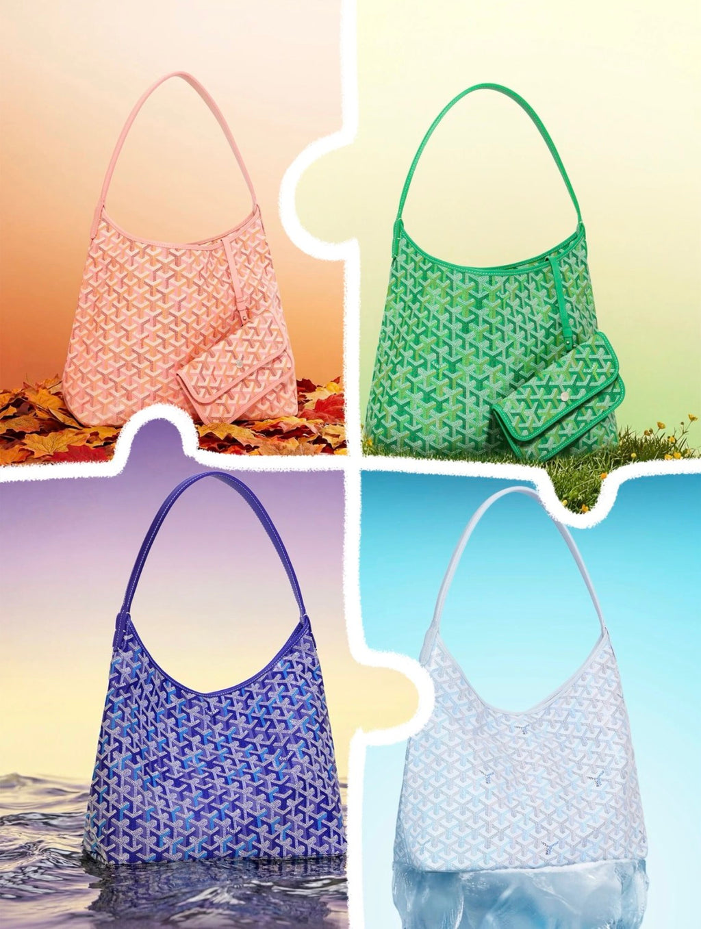 Goyard Hobo Colorful Goyardine Canvas #382504