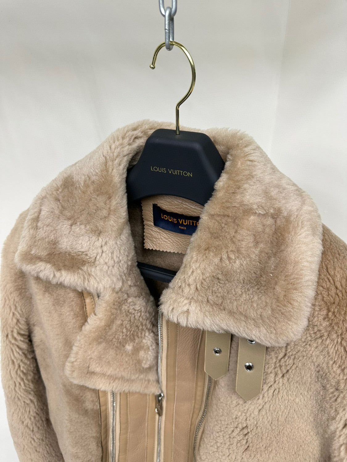 Louis Vuitton Removable Fur Leather Jacket Ngvp #5666