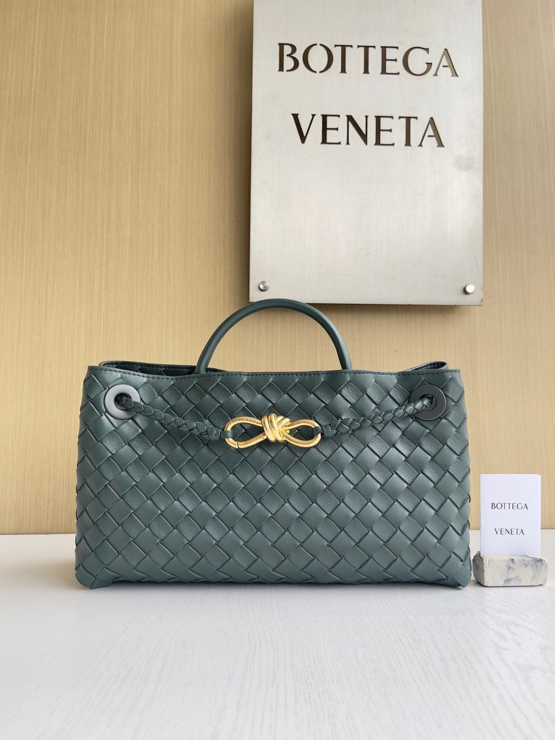 Bottega Veneta East-West Andiamo Chain Top-Handle Bag #329590