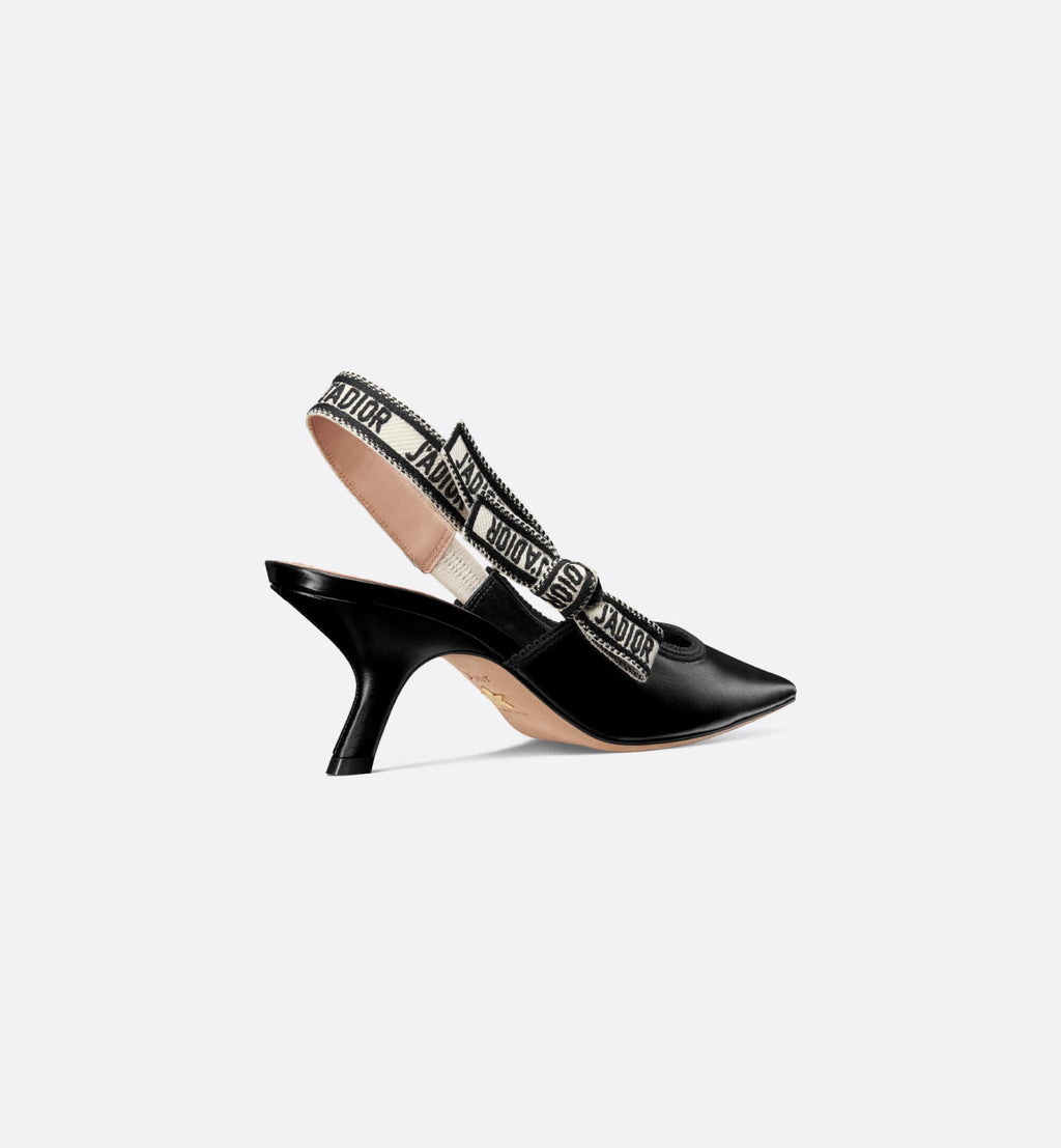 Dior Women's J'Adior Slingback Pump Embroidered Bow Leather Solid Color High-Heel Shoes Spring. Summer. and Fall Pointed-Toe Stiletto Casual Shoes Heel Height: 6.5 cm #81471