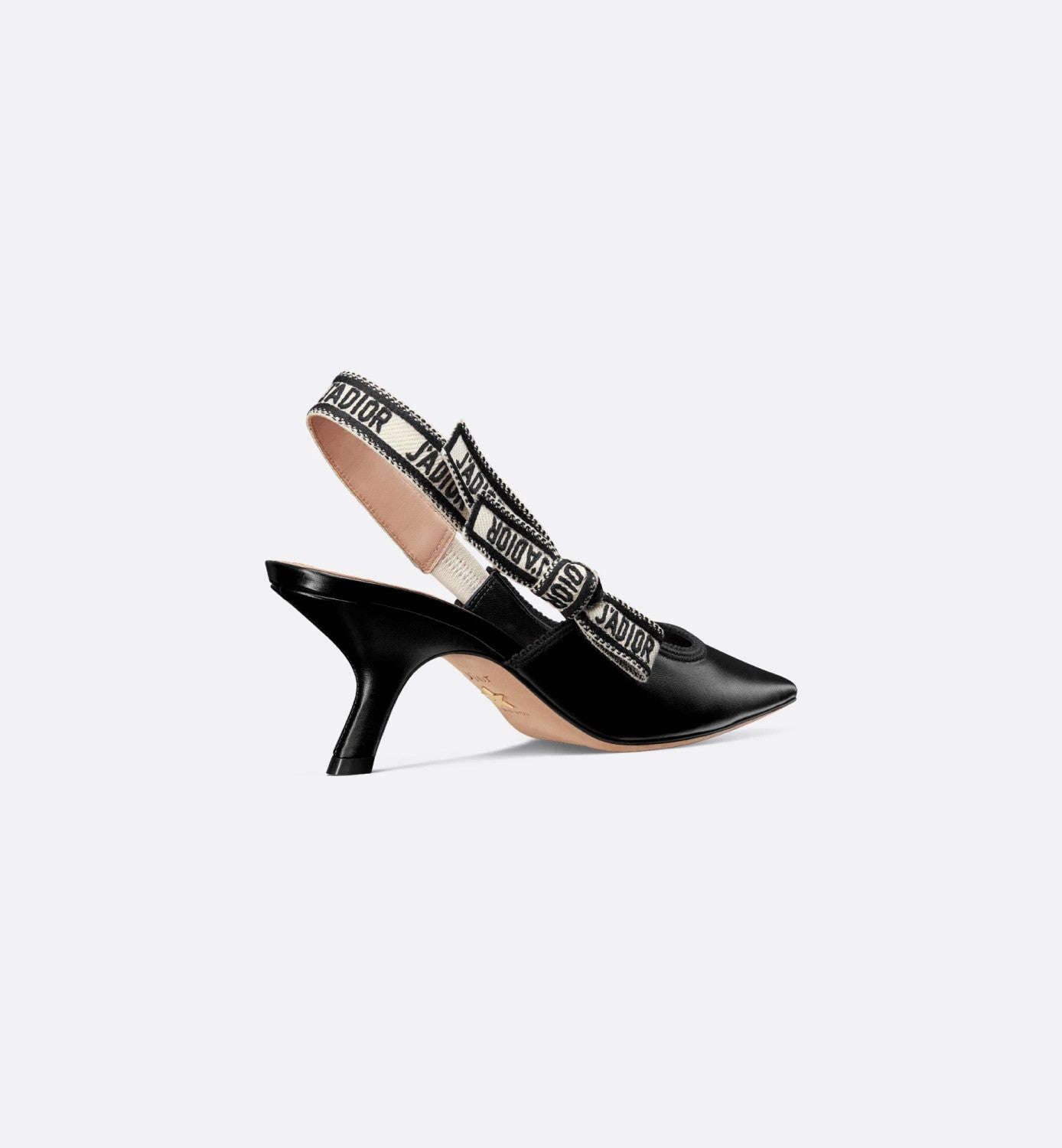 Dior Women's J'Adior Slingback Pump Embroidered Bow Leather Solid Color High-Heel Shoes Spring. Summer. and Fall Pointed-Toe Stiletto Casual Shoes Heel Height: 6.5 cm #81471