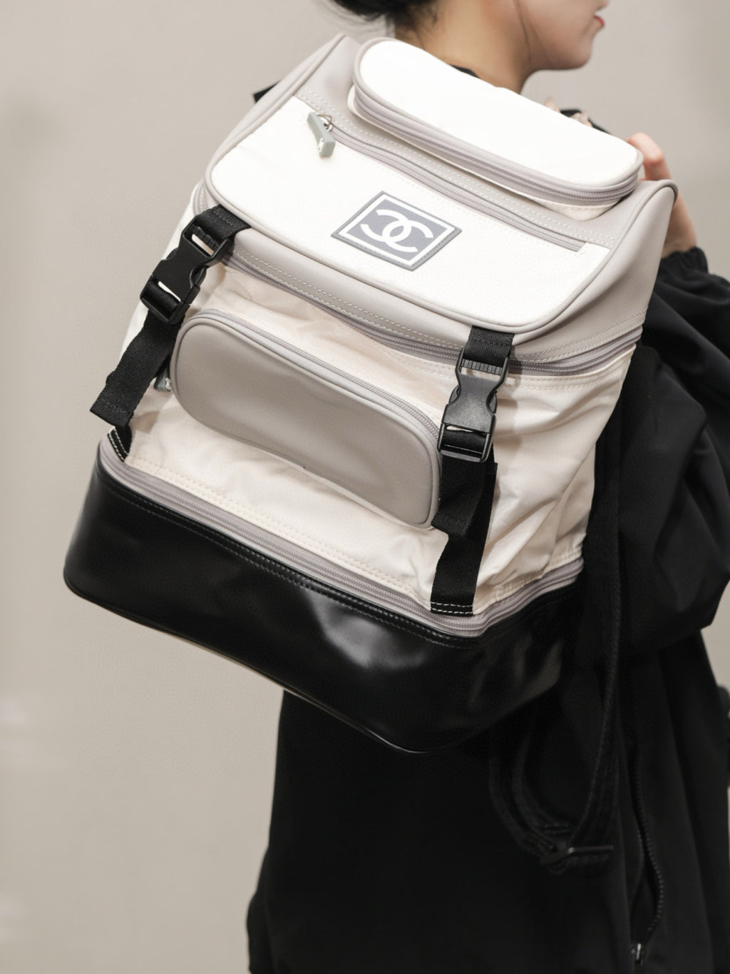 Chanel Women's Retro Sports Series Color Blocking Fashion Casual Shoulder Bag Backpacks Bags #76117