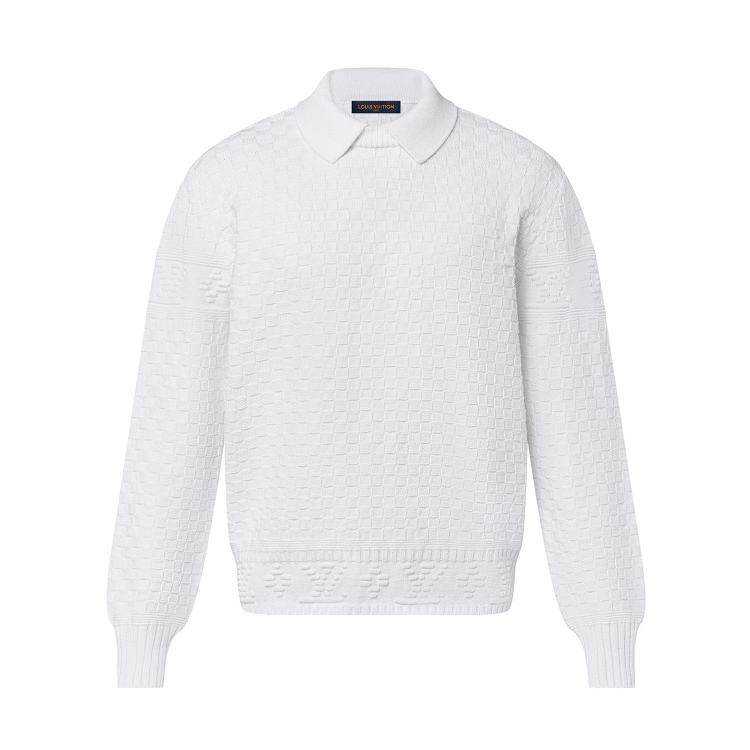 Louis Vuitton Damier Polo Neck Knitted Long Sleeve Pullover Sweater #21884
