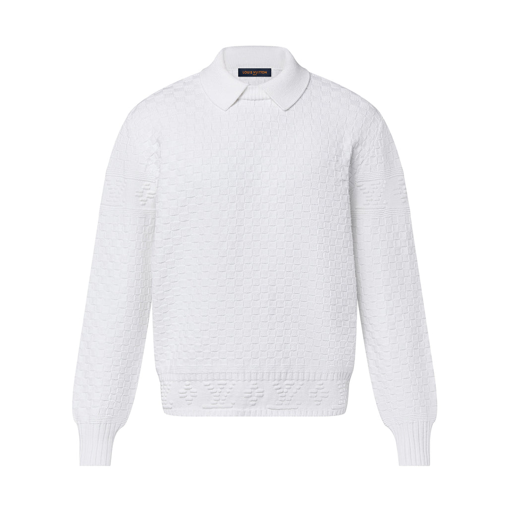 Louis Vuitton Damier Polo Neck Knitted Long Sleeve Pullover Sweater #21884