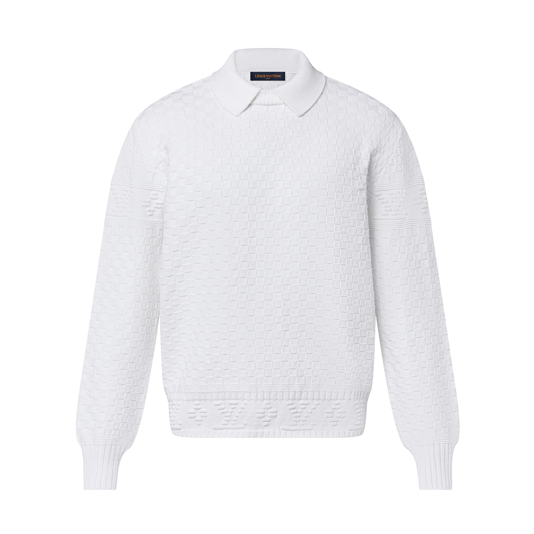 Louis Vuitton Damier Polo Neck Knitted Long Sleeve Pullover Sweater #21884