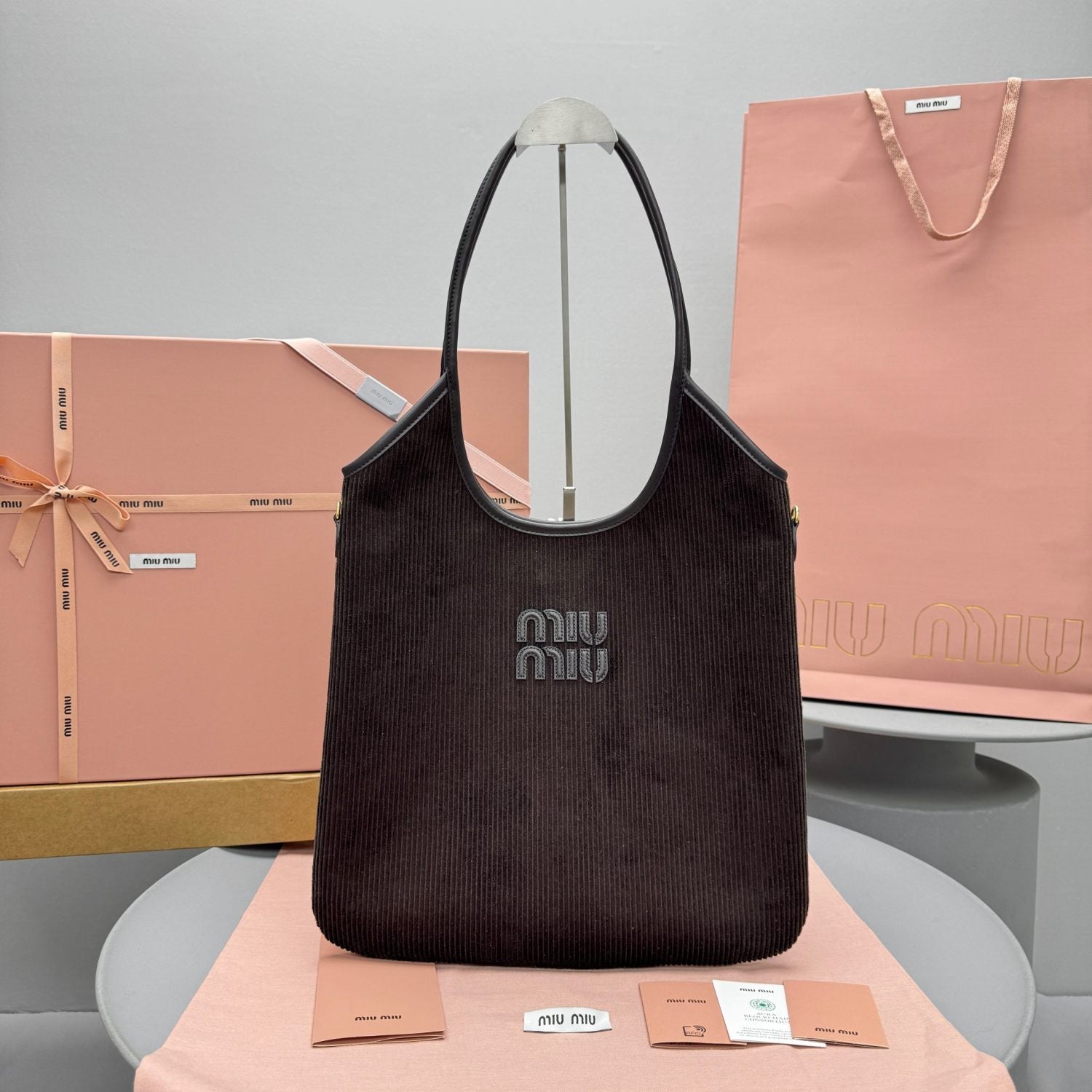 MiuMiu Powder Blue Ivy Suede Bag #382952