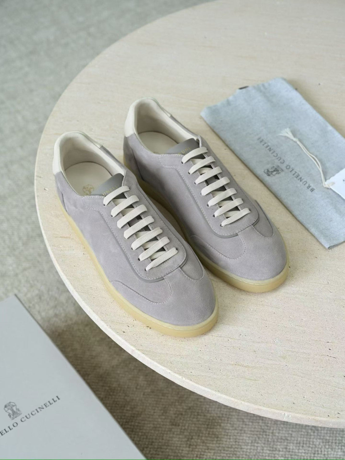 Brunello Cucinelli Top-quality Version Men's Suede sneakers #375407