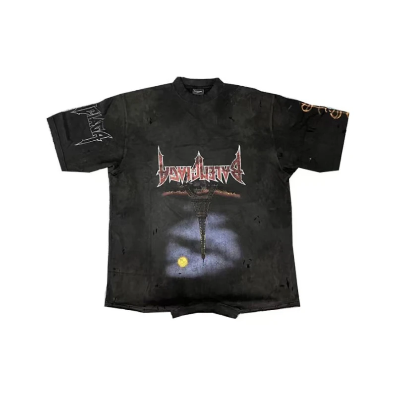 Balenciaga Graffiti Raglan Short Sleeve T-Shirt #94883