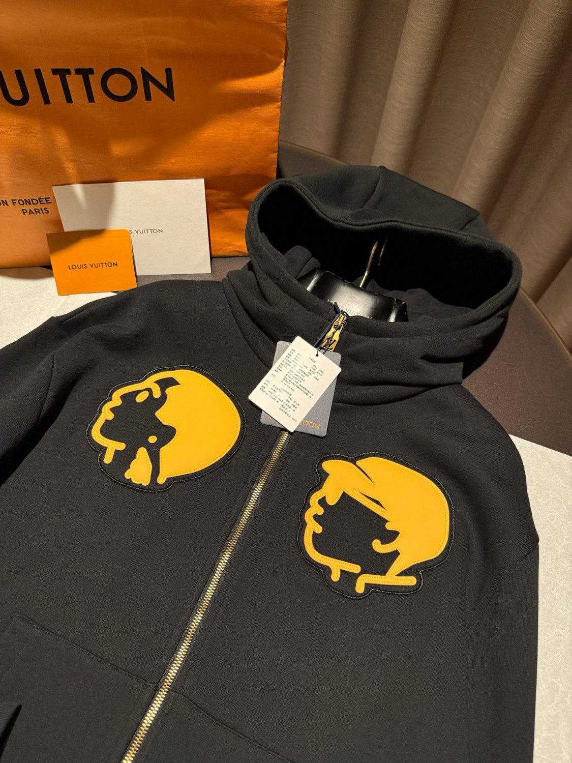 Louis Vuitton Men's And Women's Spring/Autumn Fashion Casual Character Pattern Zipper Hooded Long Sleeved Sweatshirt Jacket #78227